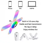 E27 RGB Bluetooth музыка потолочный светильник деформируемая игрушка светодиодный светильник работы при прослушивании музыки по bluetooth Динамик Светильник Wпульт дистанционного управления 50 Вт 4 листья деформируется лампа