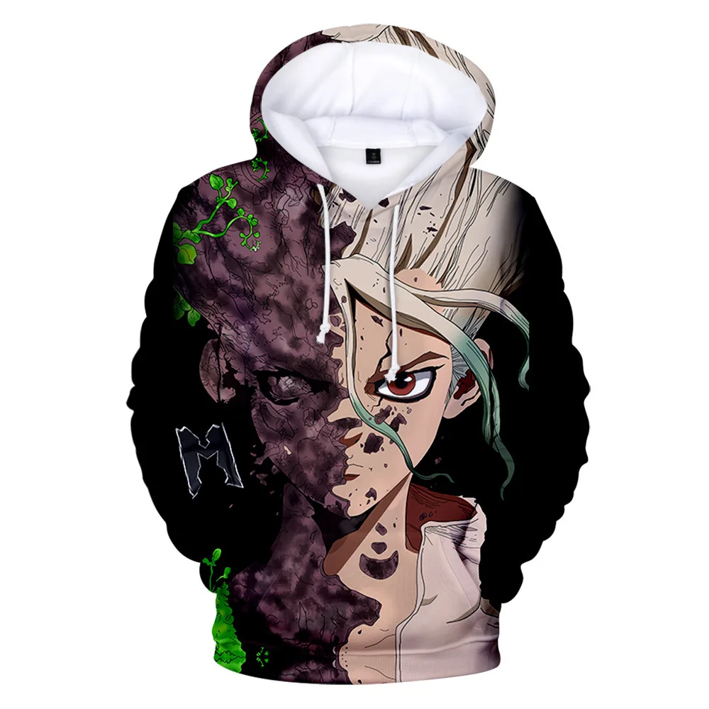 

Новинка 2021, толстовки с капюшоном Dr stone, толстовка с капюшоном с рисунком из аниме Dr stone, одежда для мальчиков и девочек с мультяшным рисунком,...