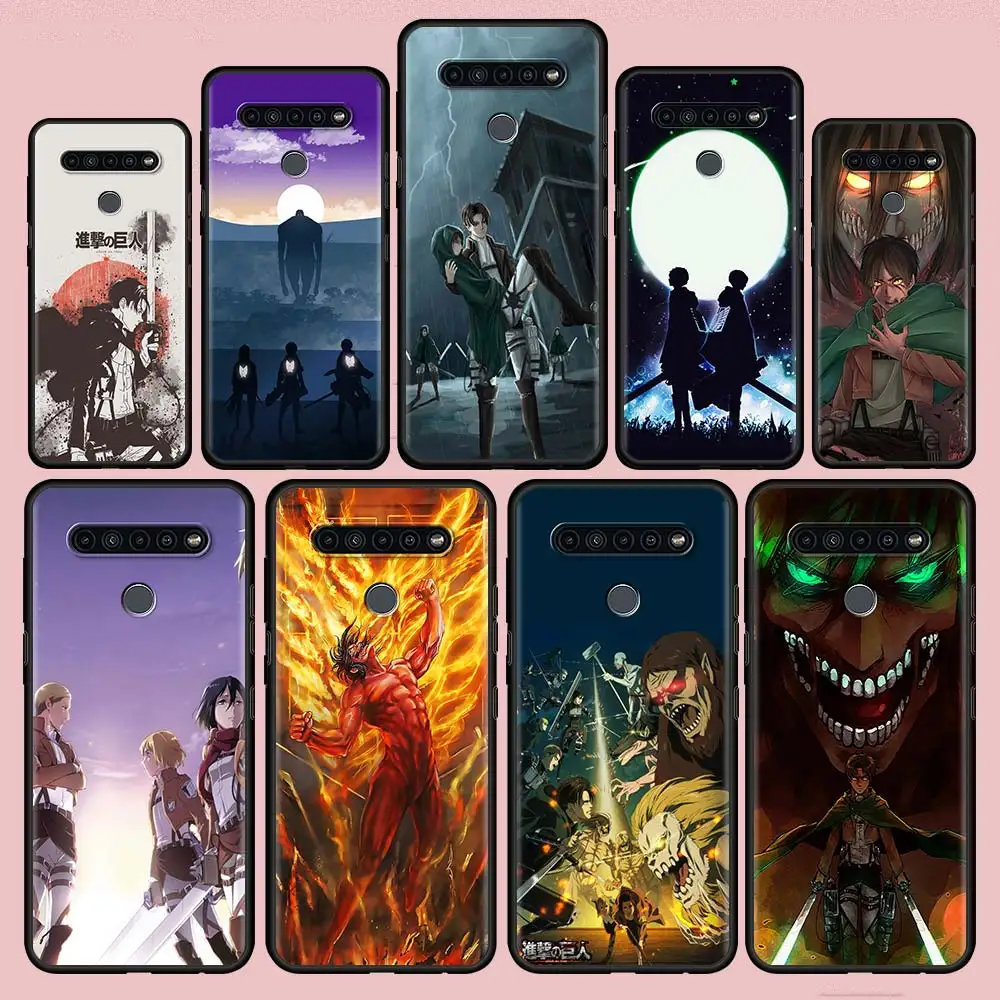 

Anime Japanese Attack On Titan Phone Case For LG K92 Q92 K41s K61 K50 G6 K50s G7 K42 K40s K71 K52 K40 G8 Black Soft Funda Cover