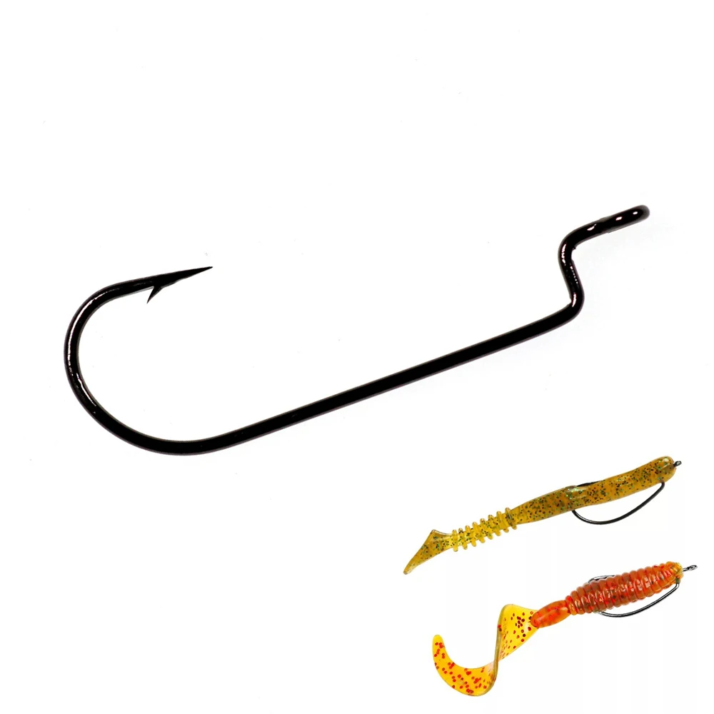 200 шт. Fly Крючки для привязывания узкий зазор крючок под червя Carolina Rig Мягкая