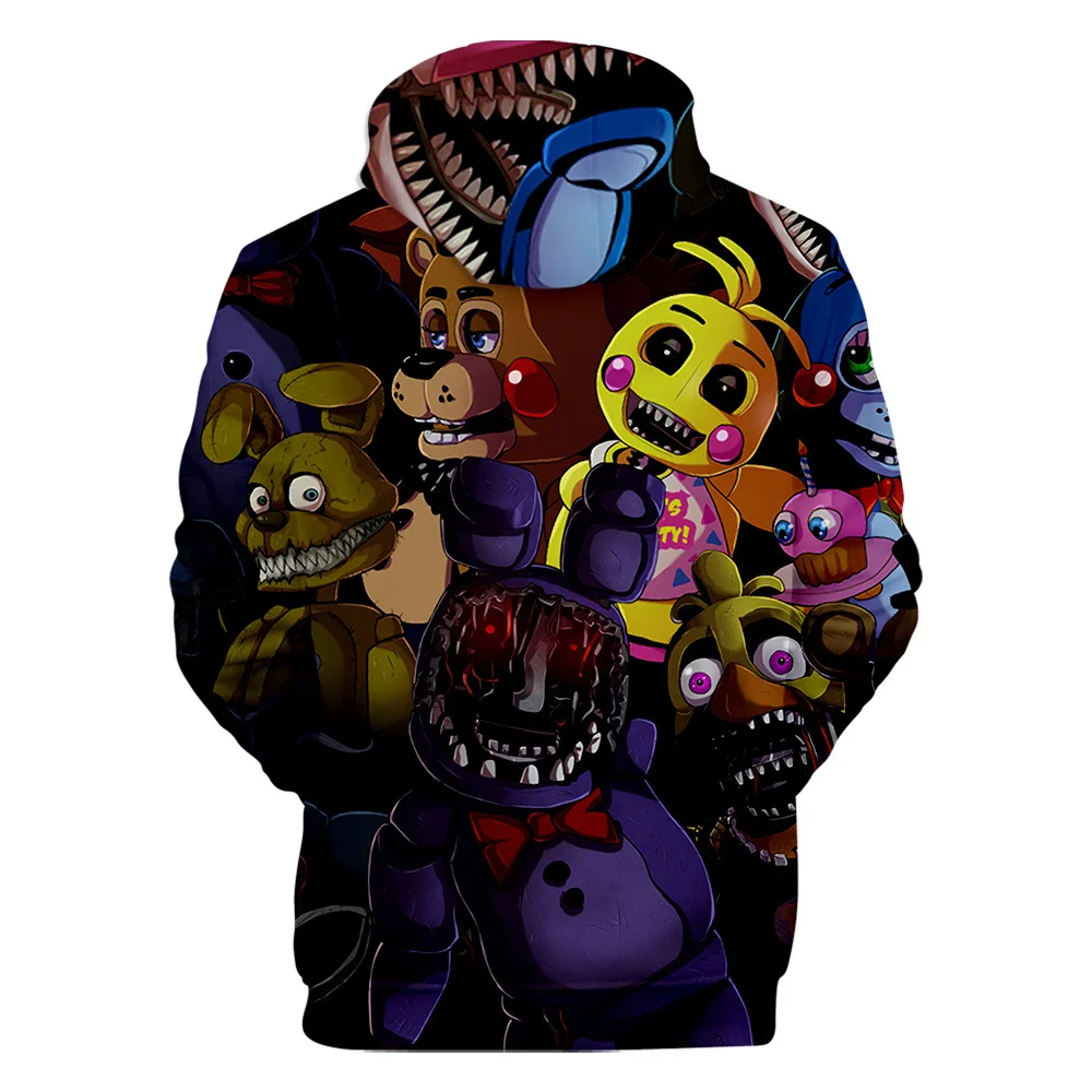 Fnaf толстовки Толстовка Five Nights At Freddy's куртка пальто весна Harajuku мультфильм Медведь FNAF Толстовка Женские кофты Fnaf