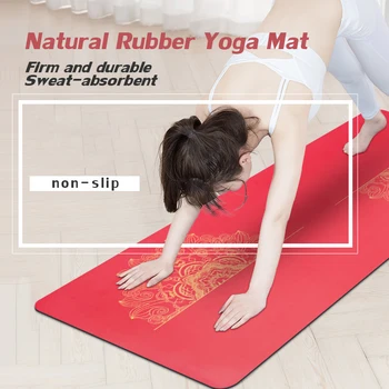 High Quality Yoga Mat Natural Rubber PU Non Slip Exercise Mats for Professional Yoga Ladies Sweaty Hatha Pilates Fitness Workout