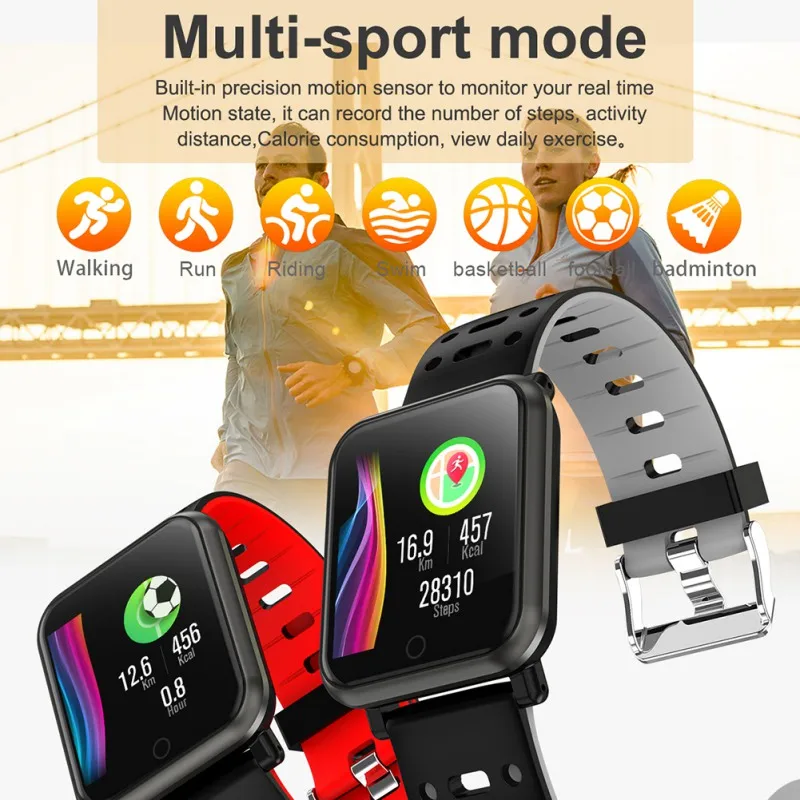 

Multi-function Smart Band IP68 Sport Fitness Track Heart Rate Blood Pressure Sleep Detection Smart Bracelet