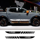 2 шт., автомобильные длинные боковые наклейки для Mitsubishi L200 Triton
