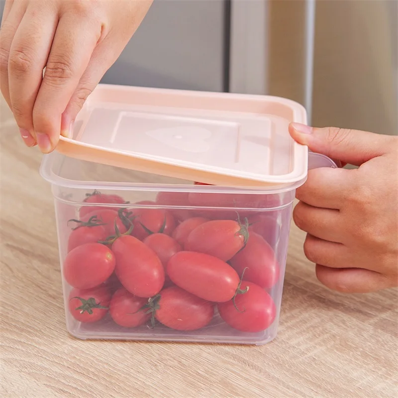ORZ пластиковая коробка для хранения с ручкой холодильник стек зерна фрукты