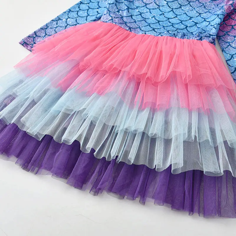 DXTON Princess Kids Dress Winter Girls Party Long Sleeve Baby Children Clothes 2019 Christmas Costumes LH4594 | Детская одежда и