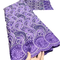swiss voile lace in switzerland 2021 purple african lace fabric stones embroidery dry man women for sewing clothes 5 yards
