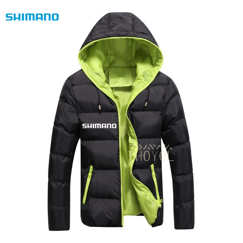 

Shimano Fishing Clothes Men Outdoor Fishing Jacke Sport Fishing Wear Hooded Windbreaker Warm Thick Fishing Clothing Multi-Pocket