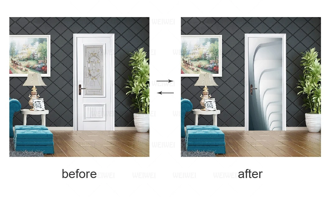 Наклейки на дверь дворца из города водостойкие самоклеящиеся обои ПВХ сделай сам