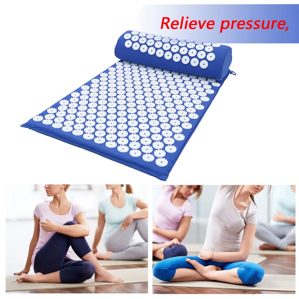 

Massage Stretch Mat Pillow Set Home Gym Fitness Muscle Relaxation Yoga Mat Cushion Set pilates Indoor Sports Accessory New