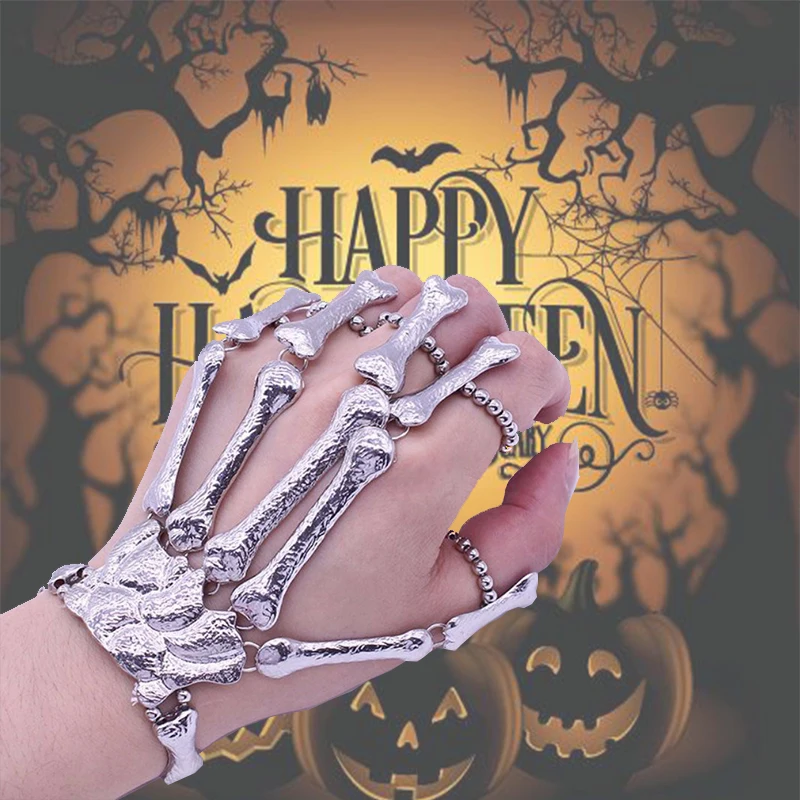 Фотореквизит для косплея с искусственными пальцами черепом скелетом страшный