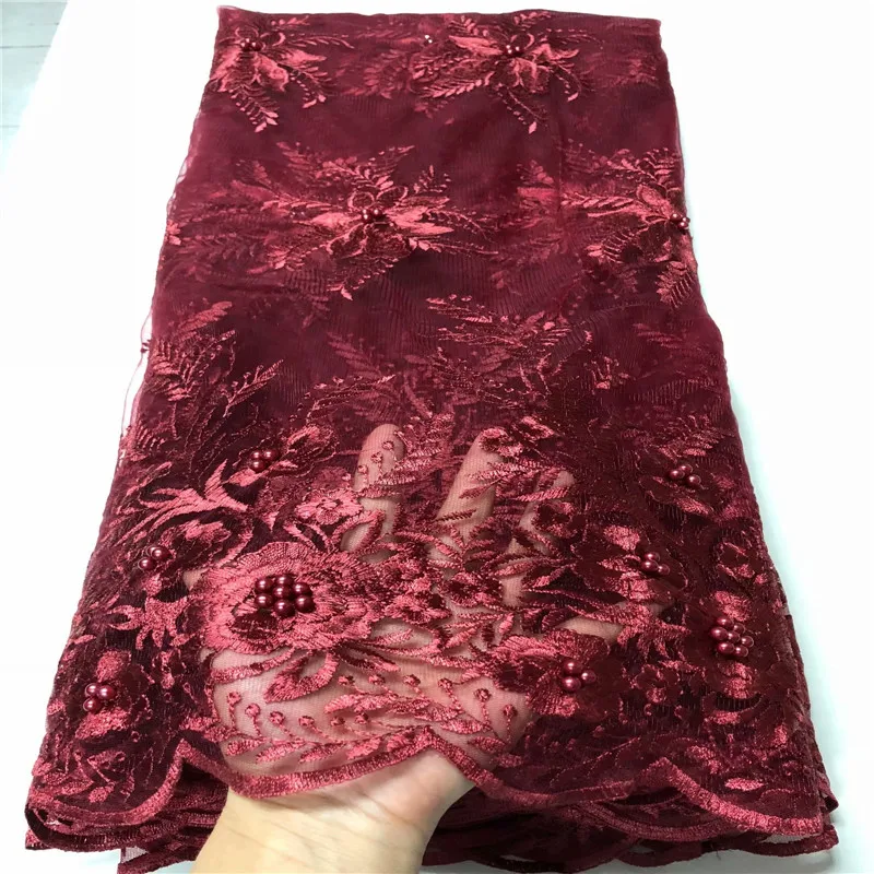 2020 стиль Африканский высокое качество Чистая свадебная кружевная ткань Голубое