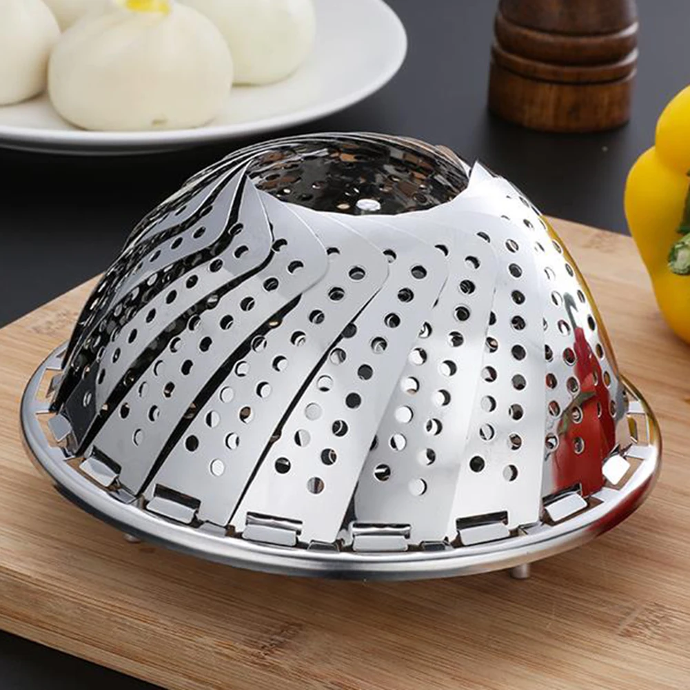 Выдвижная кухонная корзина для слива фруктов и овощей из нержавеющей стали