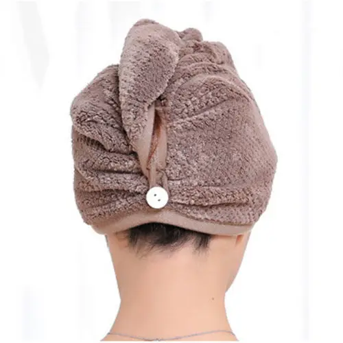 Magic Microfiber Hair Fast Drying Dryer Towel Bath Wrap Hat Quick Cap Turban Dry | Дом и сад