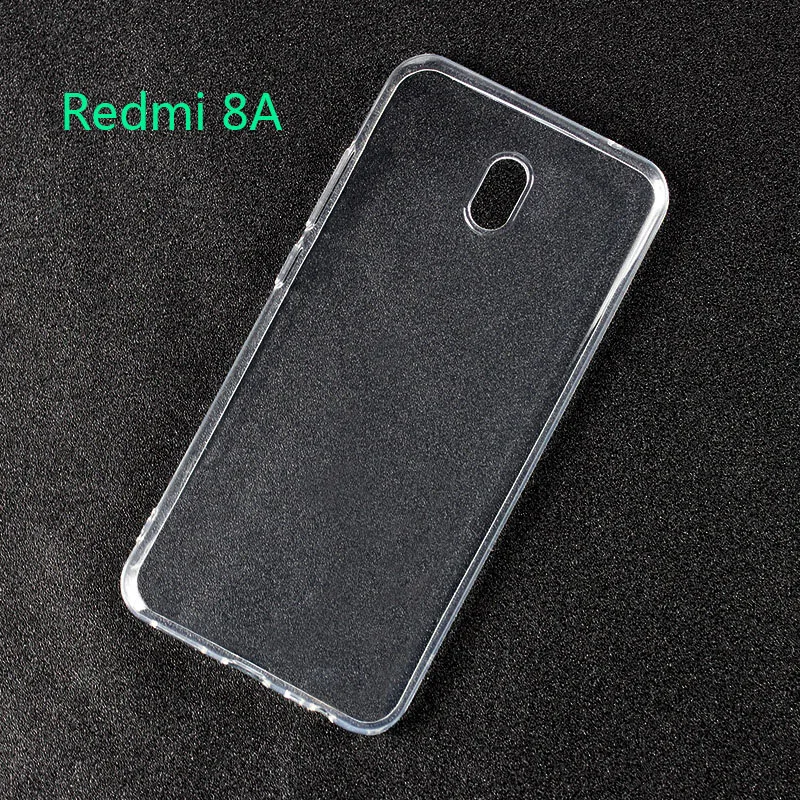 Для Xiaomi Redmi 8A чехол Redmi8A чехол прозрачный и матовый сплошной цвет задняя крышка Redmi 8A Мягкий силиконовый чехол - Цвет: Clear