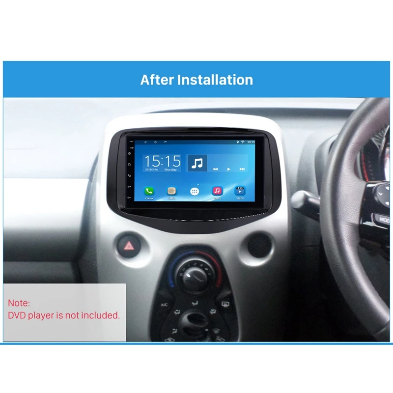 178x102 мм двойной Din автомагнитола Стерео DVD панель рамка GPS для 2014 + Toyota Aygo Peugeot 108 Citroen