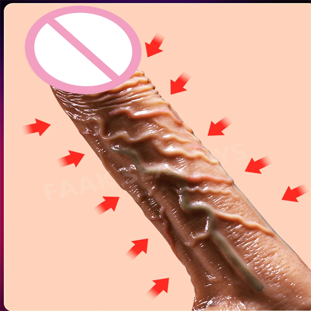 Водонепроницаемый нагревающийся огромный фаллоимитатор силиконовый