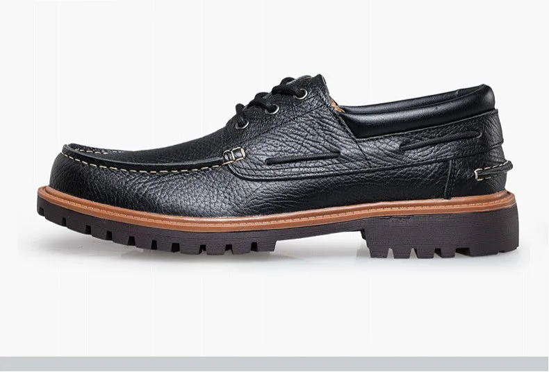 

New 2020 Moccasin Shoes Men Cowhide Genuine Leather High Quality Casual Men Shoes Plus Size