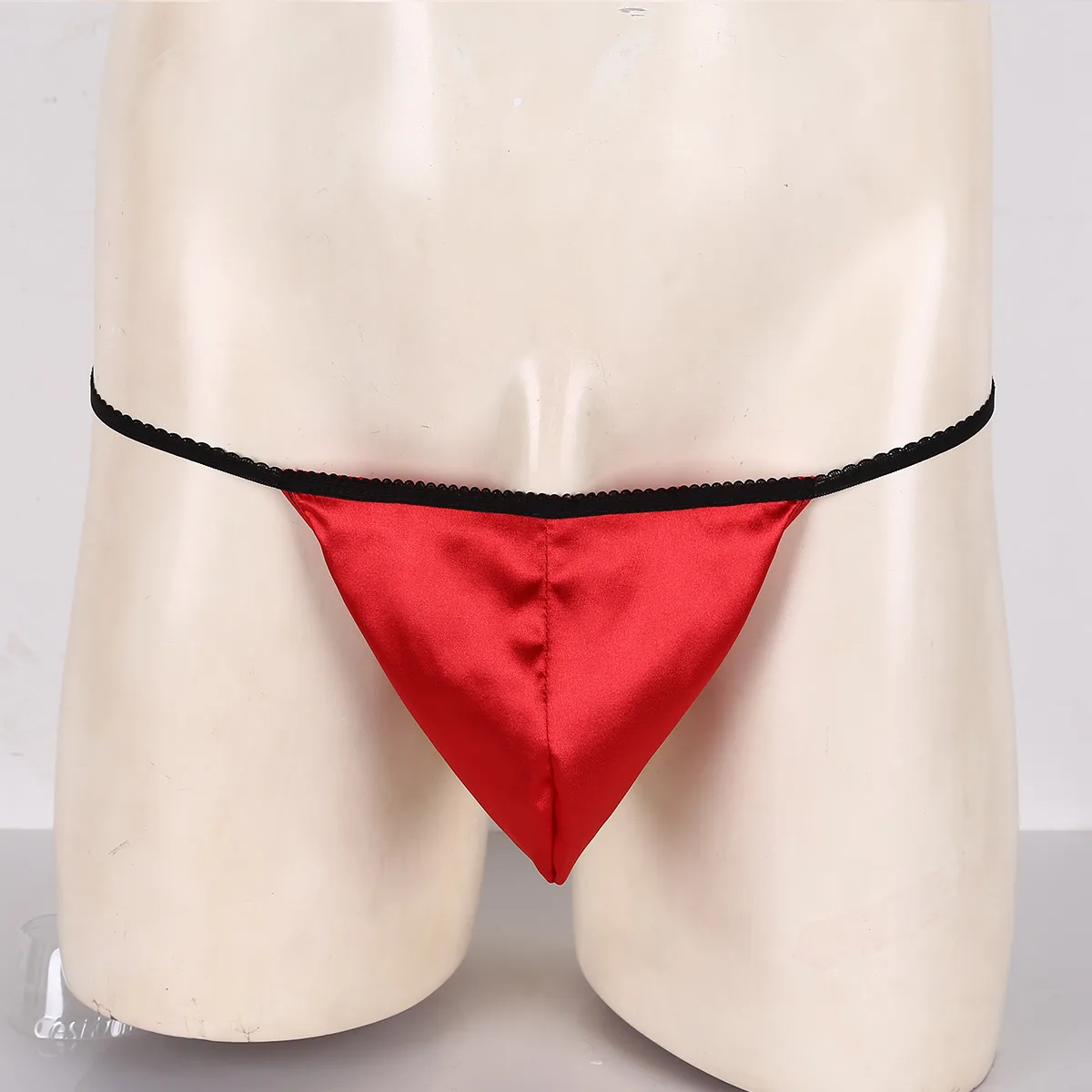 Мужские сексуальные костюмы Трусики бикини гладкое Шелковистое атласное нижнее