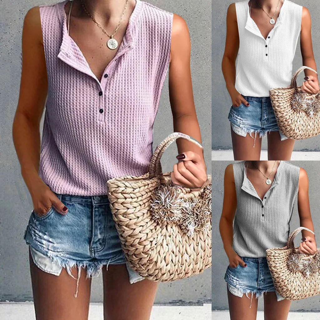 

2020 summer Fashion Vest Women Sleeveless O-Neck Solid Tops Tee Vest Blouse Top Shirt Blouse Women Sports Tank Top Bodycon A619