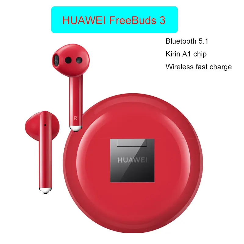 FreeBuds 3-red HUAWEI FreeBuds Lite/3/2 PROTWS наушники Bluetooth Беспроводной спортивные наушники Kirin A1 наушники-вкладыши Водонепроницаемый наушники - Цвет: FreeBuds 3-red