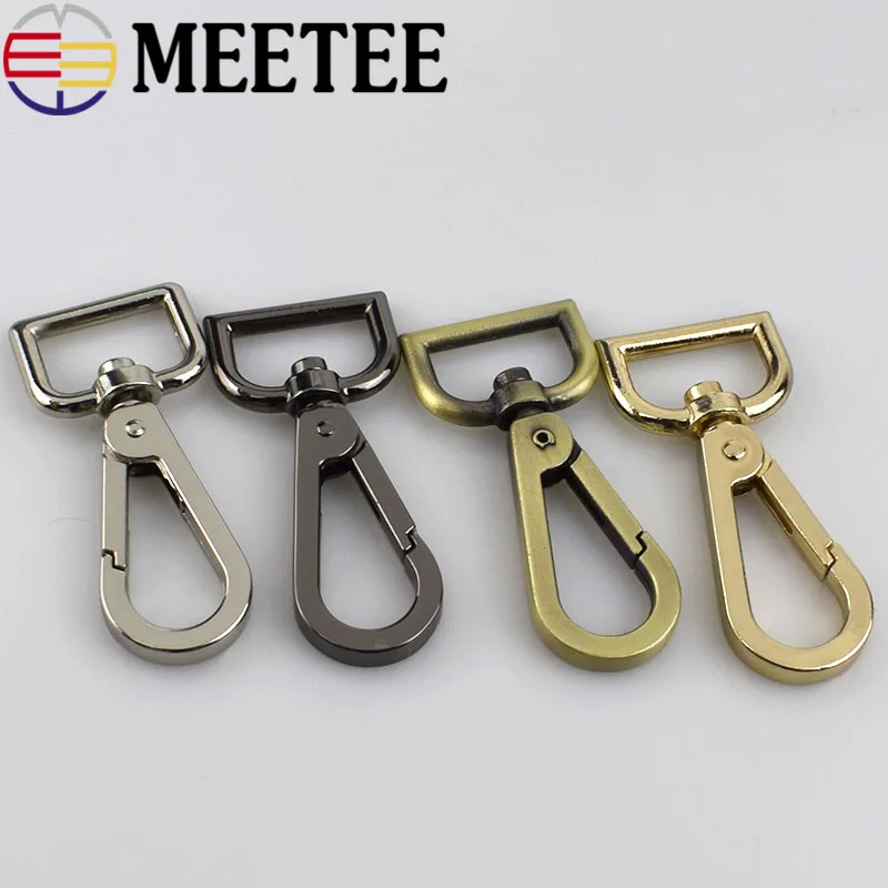 Металлические карабины Meetee для ремня аксессуары сделай сам поворотные зажимы