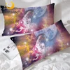 BlessLiving Unicorn Pillowcase Animal and Moon Pillow Case 2pcs Colorful Galaxy Printed Bedding 50x75cm Pillow Cover Hot Sale 1