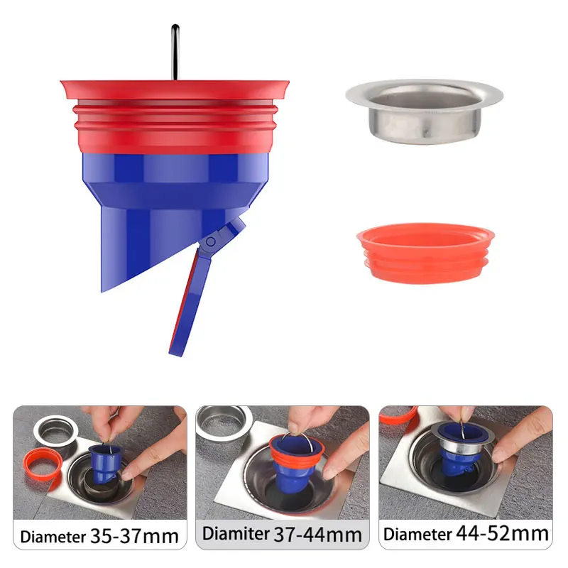 

Kitchen Bathroom Floor Water Drain Filter Backflow Preventer Anti-Blocking Drain Strainer Sink Sewer Deodorant