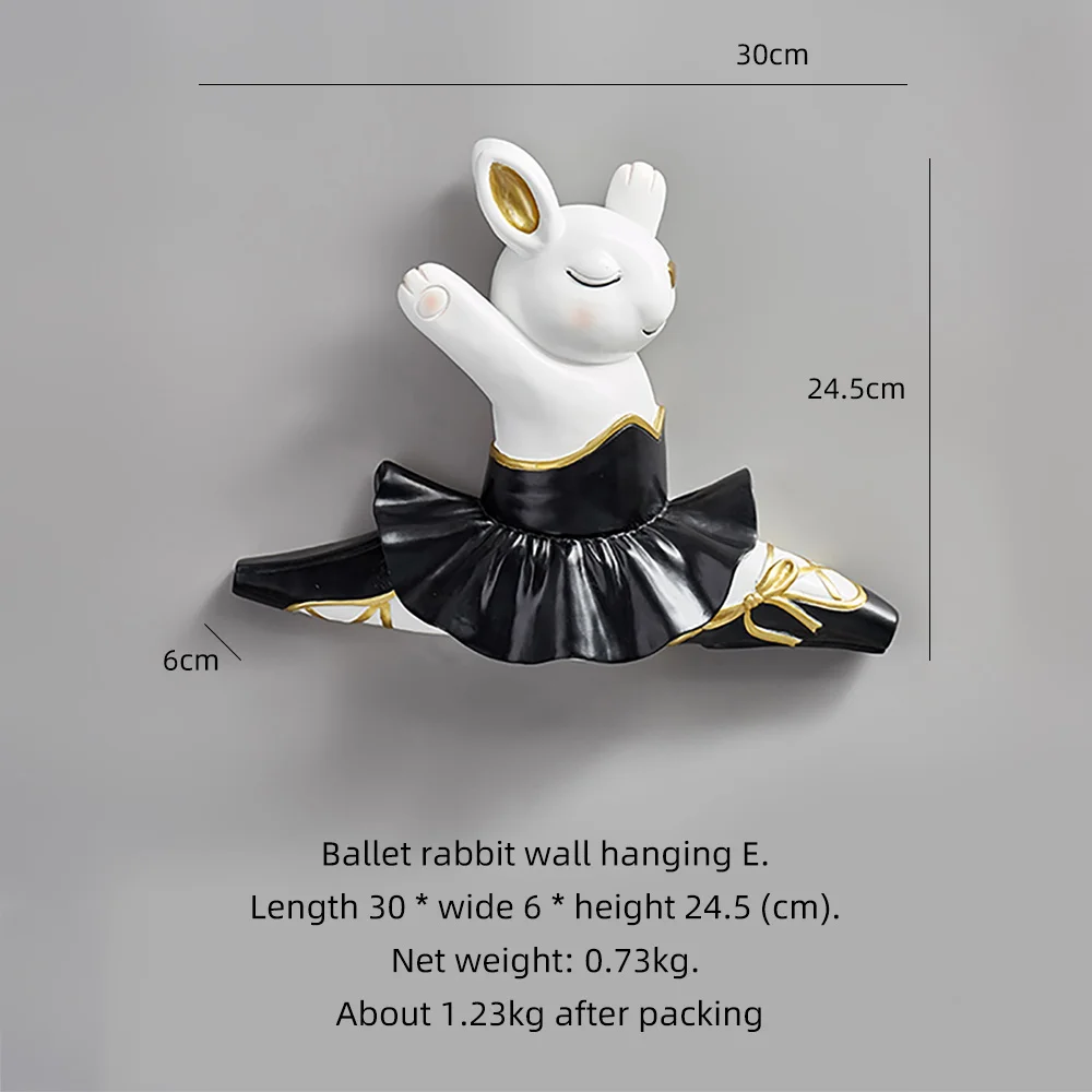 

Resin decoration rabbit dancing decoration ballet rabbit living room home decoration accessories European style design gift
