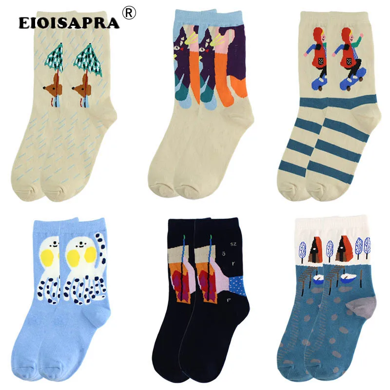 Креативные модные носки унисекс забавные в стиле хип-хоп с изображением собаки