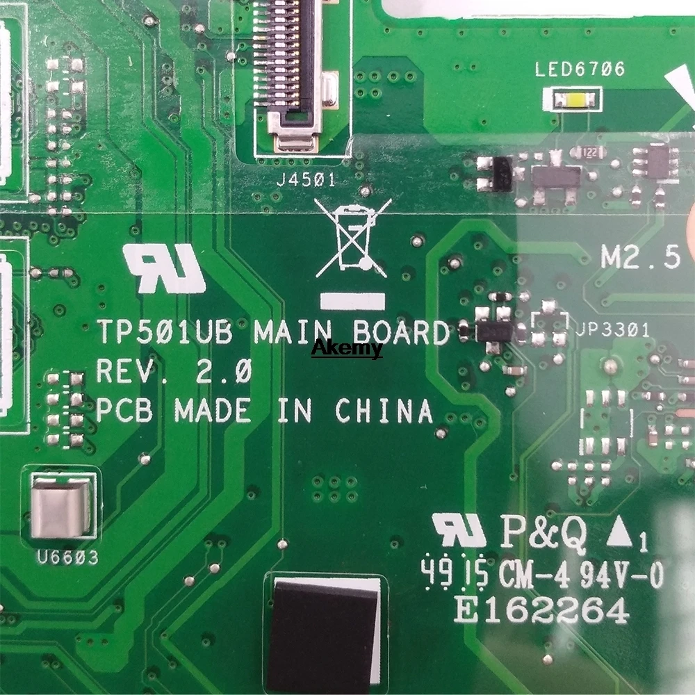 Новая материнская плата Akemy TP501UAK для ASUS TP501U TP501UA TP501UQ TP501UAM TP501UJ ноутбука 4GB-RAM I7-7500U