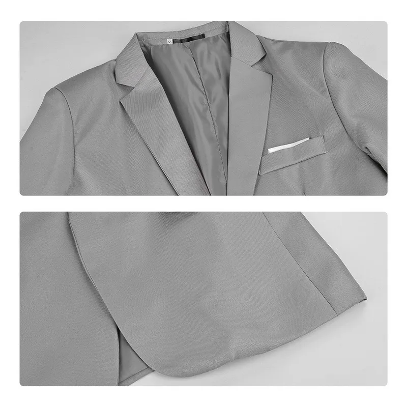 

2021 Male Suits Blazer Slim Business Formal Dress Waistcoat Groom Man Suit Exquisite Weeding Office Set Thin Blazer