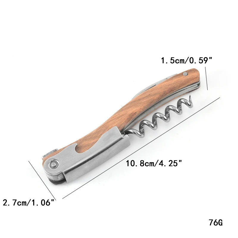 Портативный штопор для вина с деревянной ручкой открывалки винных бутылок