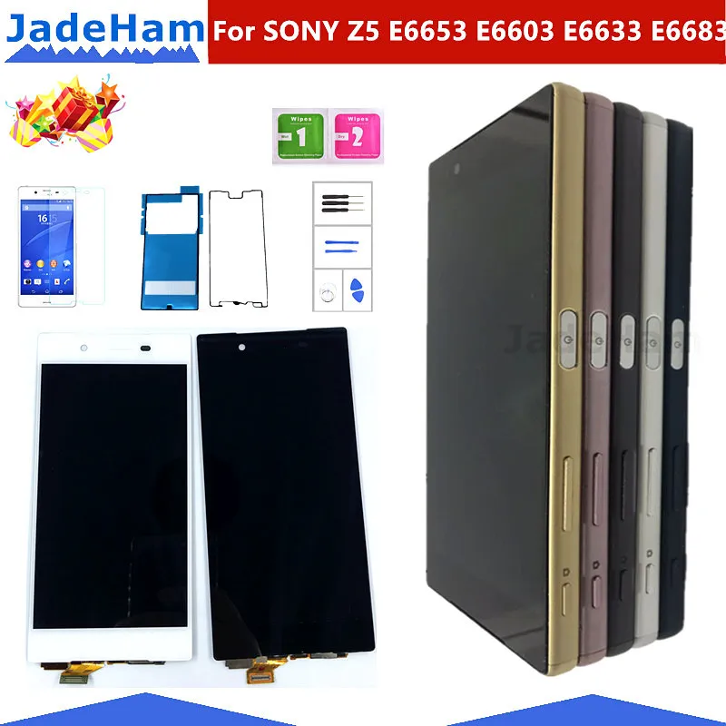 

Оригинальный ЖК-дисплей 5,2 дюйма для SONY Xperia Z5, сенсорный экран с рамкой для SONY Xperia Z5 Dual, ЖК-дисплей E6653, E6603, E6633, E6683