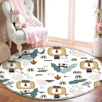 alfombra top brand cartoon lion king pattern flannel children carpet non slip baby tapis salon bedroom living room decor rug
