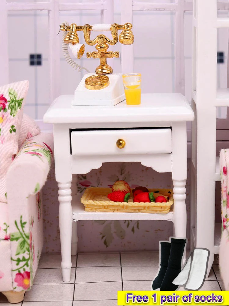 

[Free Shipping] 12 Points Simulation Model OB11 Furniture Bedside Cabinet Mini Food Play Doll House Accessories Props Miniature