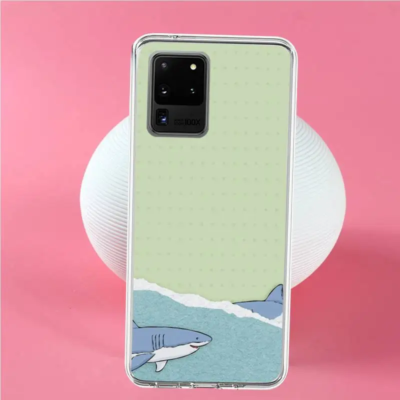 

Cute little shark Phone Case For Samsung S6 S7 S7 edge S8 S8 Plus S9 S9 Plus S10 S10 plus S10 E(lite)
