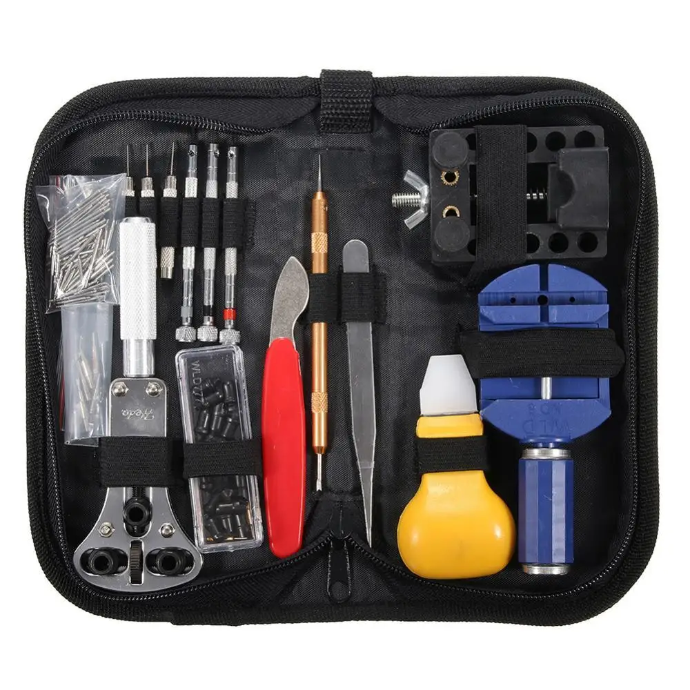 

146 Pcs Pro Watch Repair Tool Set Case Opener Link Pin Remover Tweezers Kit