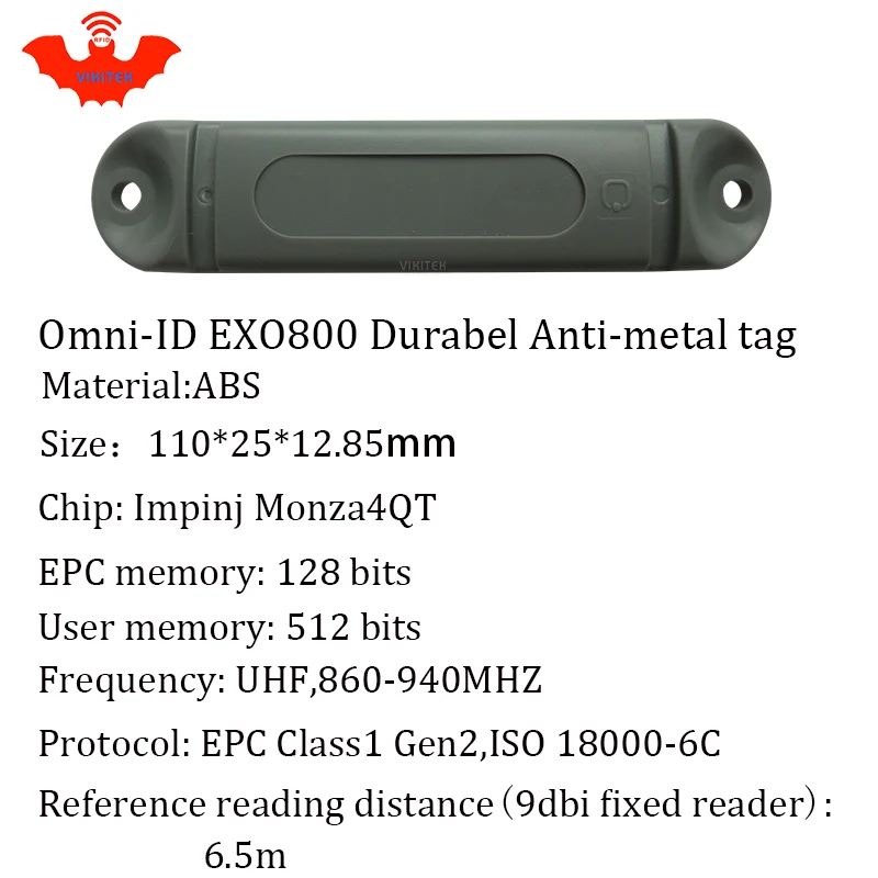 UHF RFID Метка omni ID EXO800 915 м 868 МГц Impinj Monza4QT EPC 100 шт. Бесплатная доставка Прочный ABS