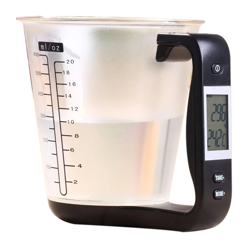

Measuring Cup Kitchen Scales Digital Beaker Libra Electronic Tool Scale with LCD Display Temperature