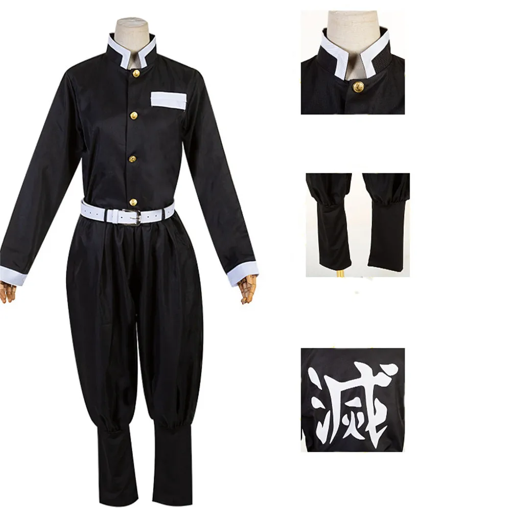 

Anime Demon Slayer Kimetsu No Yaiba Cosplay Sets Rengoku Kyoujurou Costume Women Men Kimono Suit Halloween Party Outfit C268