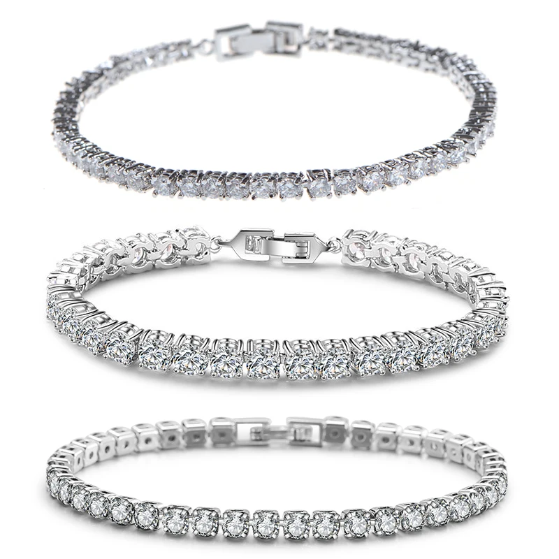 Женский теннисный браслет с кубическим цирконием модные ювелирные изделия