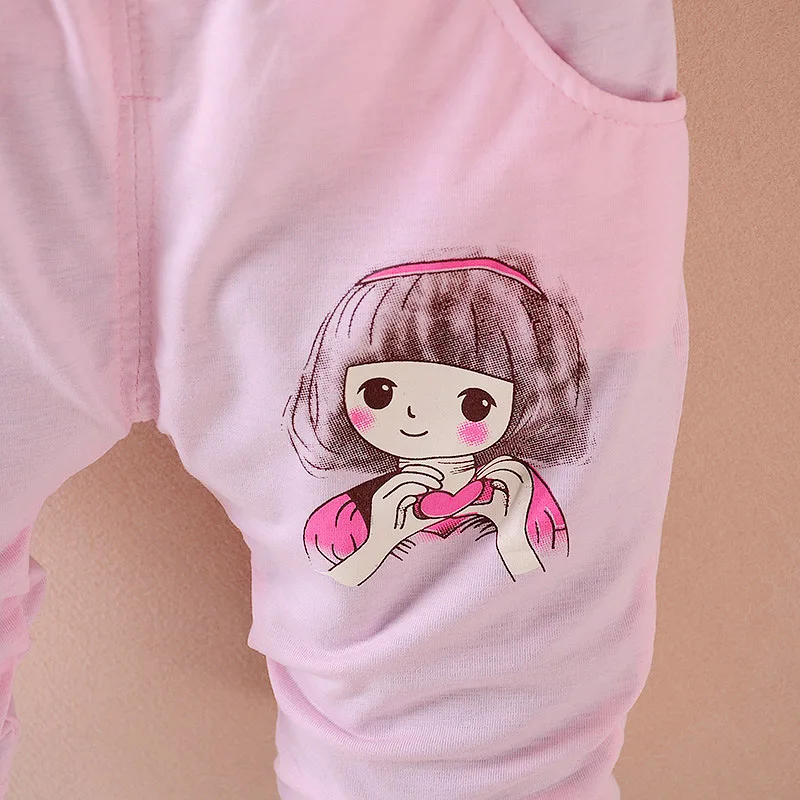 

Summer Children Cotton Clothes Baby Girls Cartoon Printed O-Neck T Shirts Pants 2Pcs/sets Infant Kids Fashion Toddler Tracksuits
