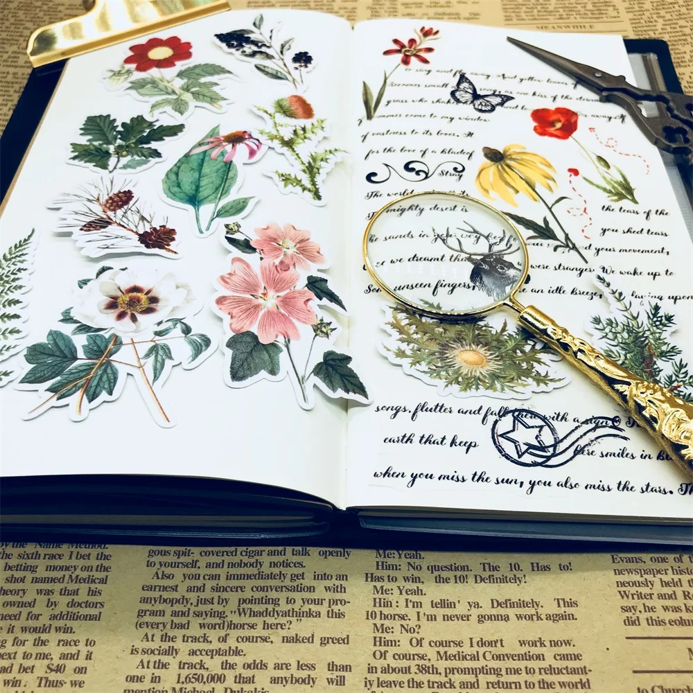 31 шт./упак. Винтаж маленький цветок листья наклейки для рукоделия Скрапбукинг
