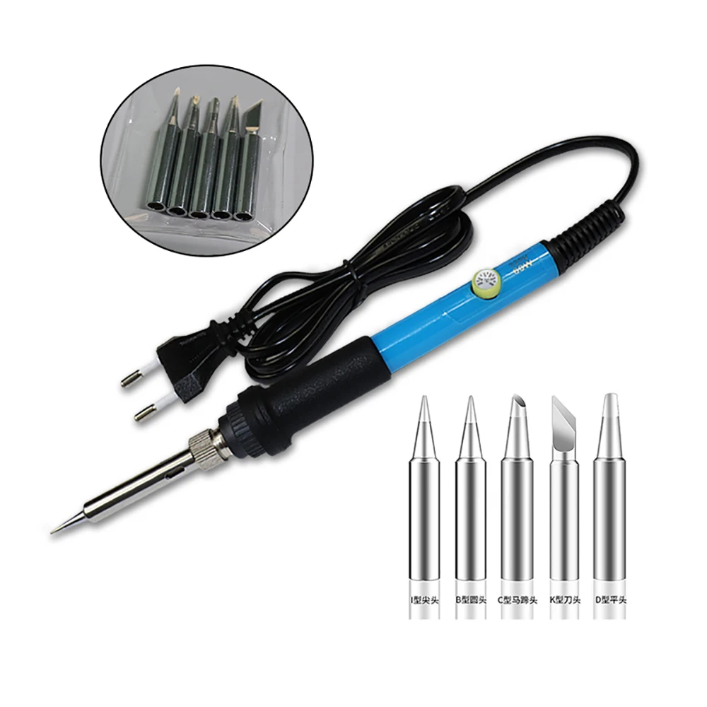 5pcs Lead Free Solder Iron Tips Replacement 900M T I Head For Soldering Repair Station Tips|Электрические паяльники| |