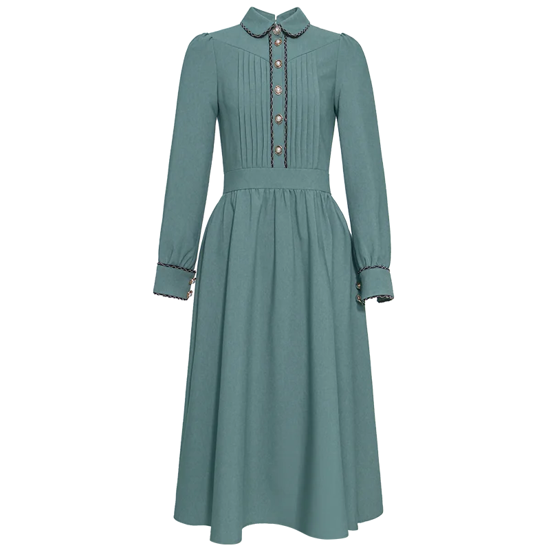 

High End Baby Collar Dress Women's New French Retro Style In Autumn And Winter Of 2021