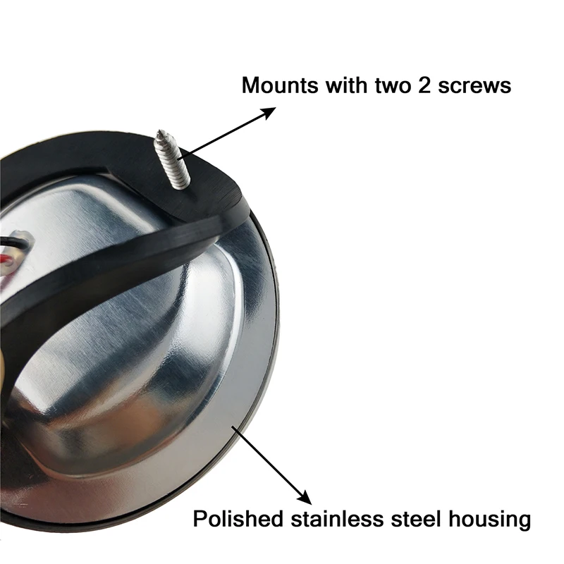 

New 12V DC Marine Boat Transom LED Stern Light Round Stainless Steel Cold White LED Tail Lamp Yacht Accessories