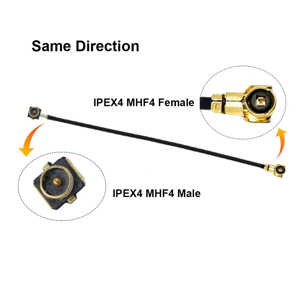 2 шт. коаксиальный удлинитель IPEX4 MHF4 папа-мама папа RF0.81 RF мама 4G кабель-удлинитель 5