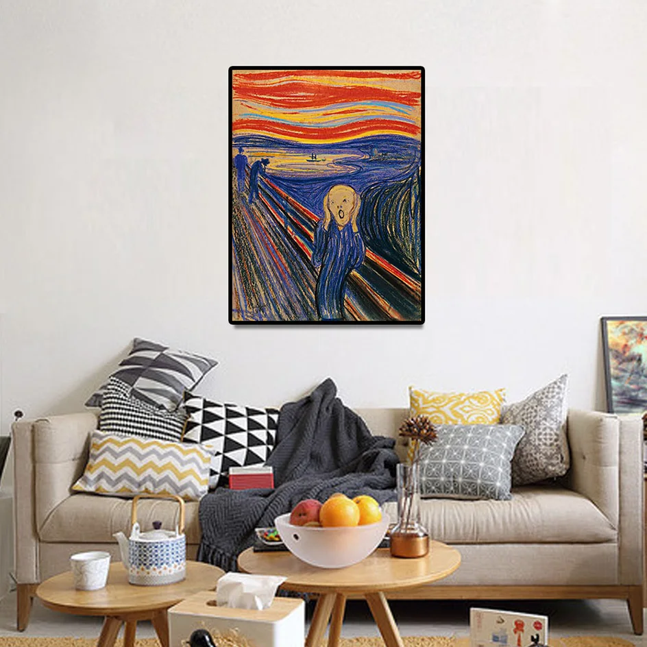 Edvard Munch The Scream Classic Arts Репродукция холст постер печать Картина Настенная живопись