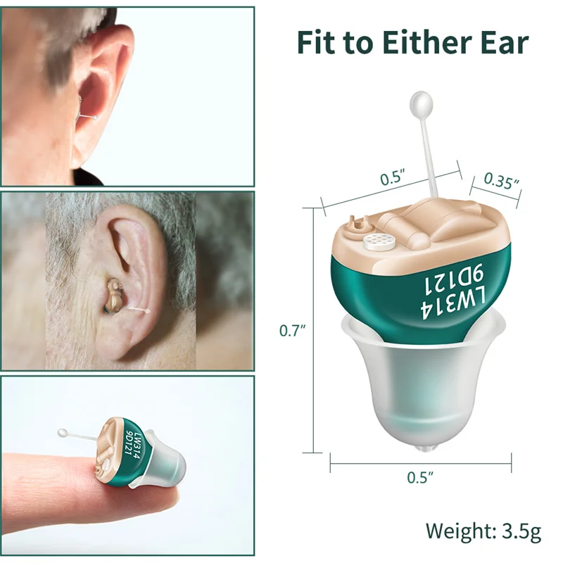

Digital Hearing Aid Portable Sound Amplifier Invisible Super Mini Hearing Aids For Elderly Deafness Both Ear Adjustable Headset